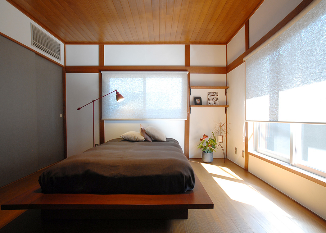 アトリエ景・古江 真壁工法の寝室